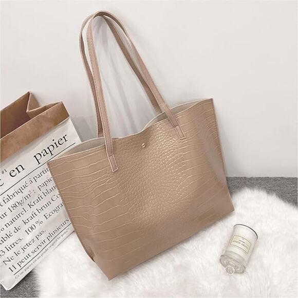 CHARMORE Tote Bags Vegan Leather Purses for Women Big Capacity Shoulder Handbags - Picture 4 of 5